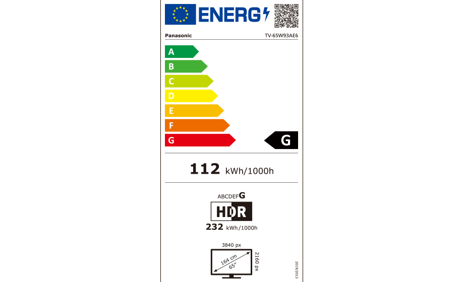 tv-65w93ae6 Energim�rke